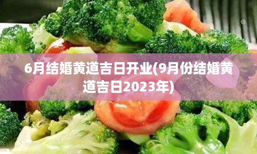 6月结婚黄道吉日开业(9月份结婚黄道吉日2023年)