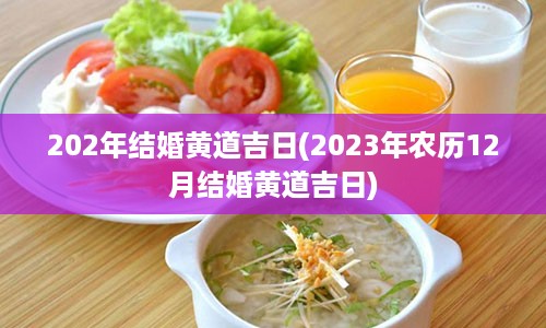 202年结婚黄道吉日(2023年农历12月结婚黄道吉日)