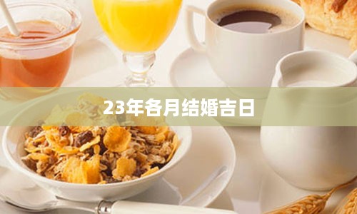 23年各月结婚吉日