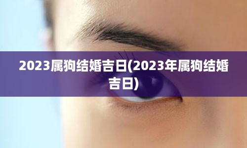 2023属狗结婚吉日(2023年属狗结婚吉日)