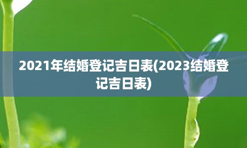 2021年结婚登记吉日表(2023结婚登记吉日表)