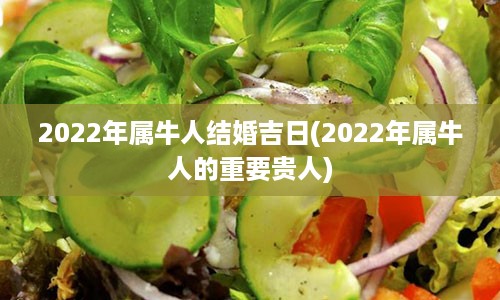 2022年属牛人结婚吉日(2022年属牛人的重要贵人)