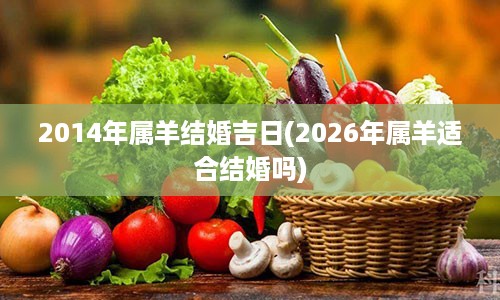 2014年属羊结婚吉日(2026年属羊适合结婚吗)