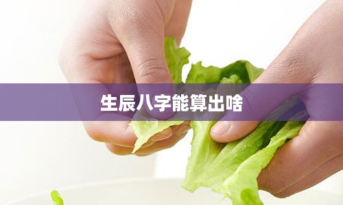 生辰八字能算出啥