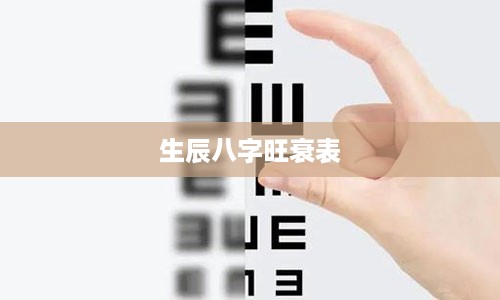 生辰八字旺衰表