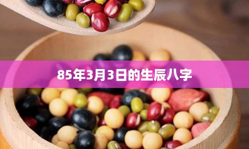 85年3月3日的生辰八字