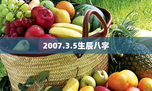 2007.3.5生辰八字