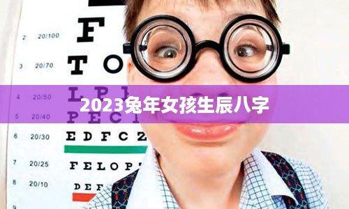 2023兔年女孩生辰八字