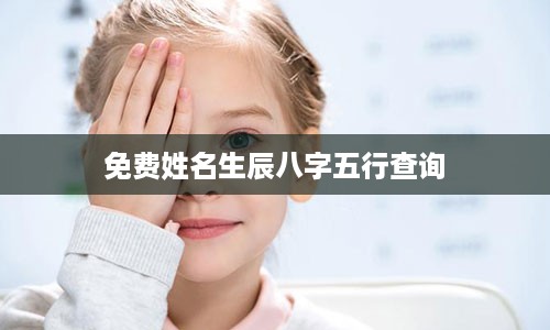 免费姓名生辰八字五行查询