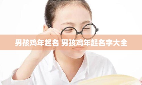 男孩鸡年起名 男孩鸡年起名字大全