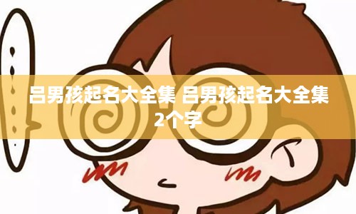 吕男孩起名大全集 吕男孩起名大全集2个字