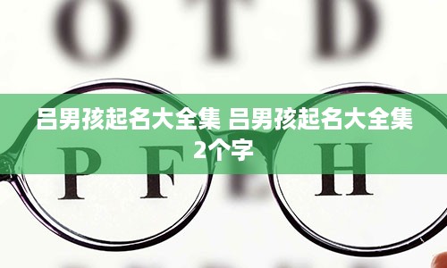 吕男孩起名大全集 吕男孩起名大全集2个字