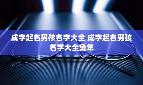 成字起名男孩名字大全 成字起名男孩名字大全兔年