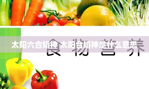 太阳六合婚神 太阳合婚神是什么意思