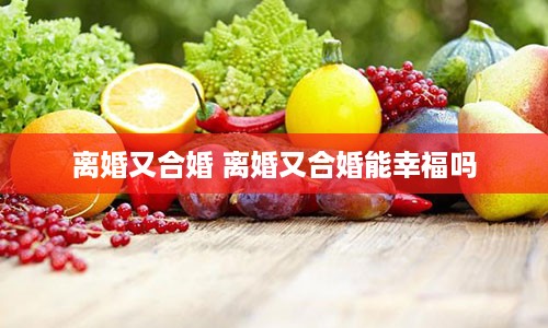 离婚又合婚 离婚又合婚能幸福吗