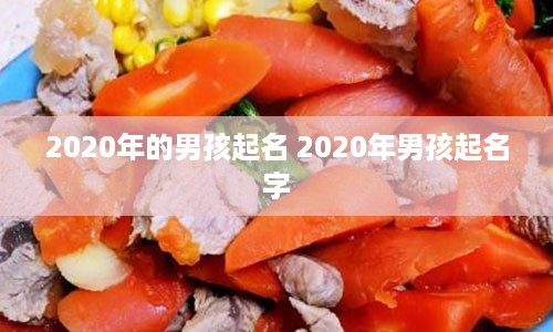 2020年的男孩起名 2020年男孩起名字