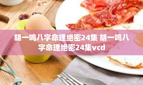 胡一鸣八字命理绝密24集 胡一鸣八字命理绝密24集vcd