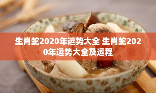 生肖蛇2020年运势大全 生肖蛇2020年运势大全及运程