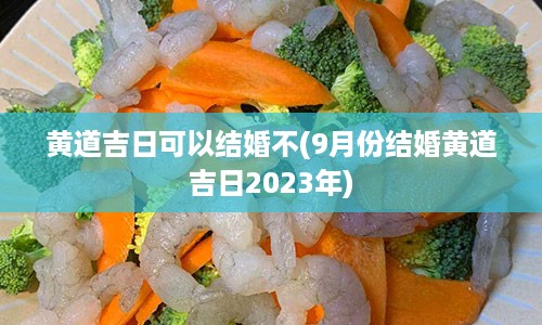 黄道吉日可以结婚不(9月份结婚黄道吉日2023年)