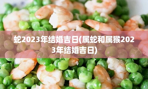 蛇2023年结婚吉日(属蛇和属猴2023年结婚吉日)