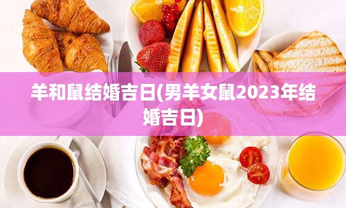 羊和鼠结婚吉日(男羊女鼠2023年结婚吉日)