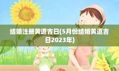 结婚注册黄道吉日(5月份结婚黄道吉日2023年)