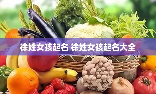 徐姓女孩起名 徐姓女孩起名大全