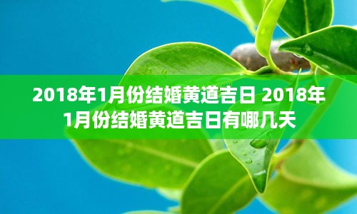 2018年1月份结婚黄道吉日 2018年1月份结婚黄道吉日有哪几天