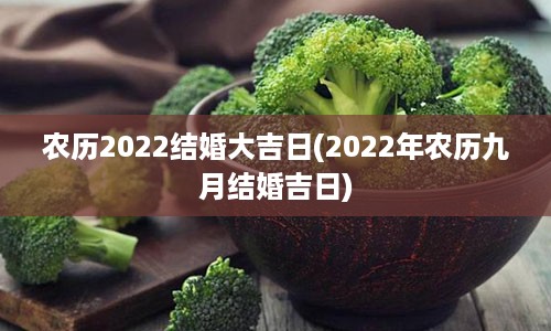 农历2022结婚大吉日(2022年农历九月结婚吉日)