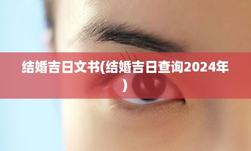 结婚吉日文书(结婚吉日查询2024年)