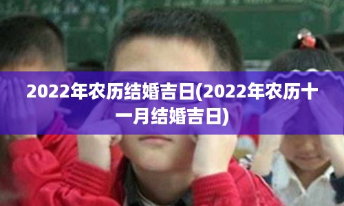 2022年农历结婚吉日(2022年农历十一月结婚吉日)