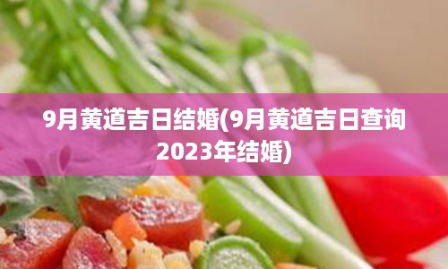 9月黄道吉日结婚(9月黄道吉日查询2023年结婚)