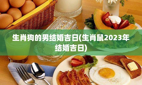 生肖狗的男结婚吉日(生肖鼠2023年结婚吉日)