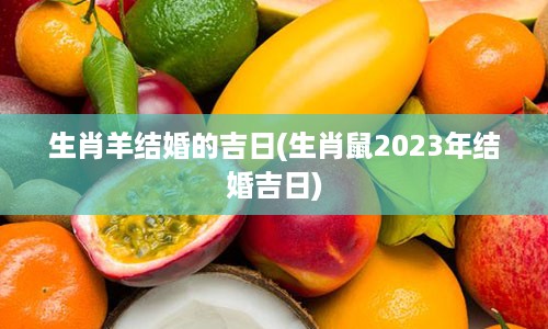 生肖羊结婚的吉日(生肖鼠2023年结婚吉日)