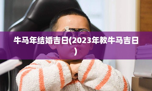 牛马年结婚吉日(2023年教牛马吉日)