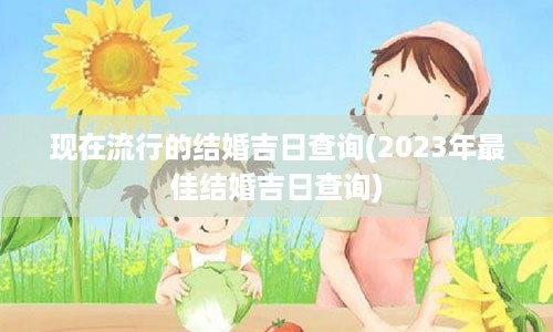 现在流行的结婚吉日查询(2023年最佳结婚吉日查询)