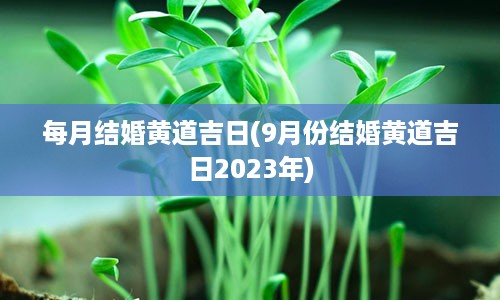 每月结婚黄道吉日(9月份结婚黄道吉日2023年)