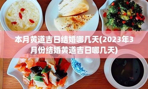 本月黄道吉日结婚哪几天(2023年3月份结婚黄道吉日哪几天)