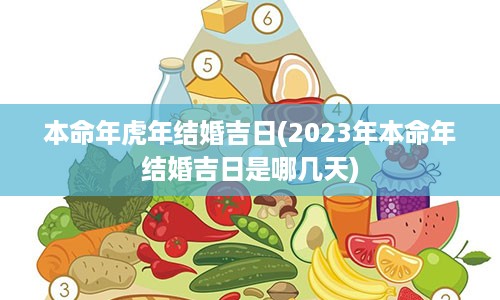 本命年虎年结婚吉日(2023年本命年结婚吉日是哪几天)