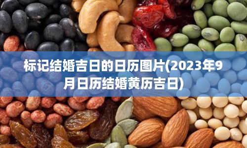 标记结婚吉日的日历图片(2023年9月日历结婚黄历吉日)