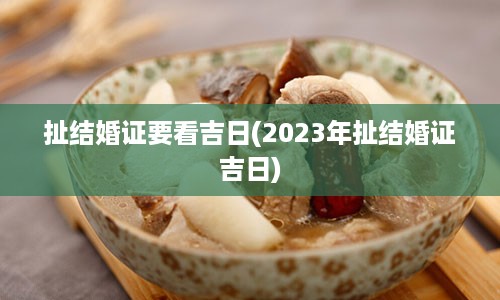 扯结婚证要看吉日(2023年扯结婚证吉日)