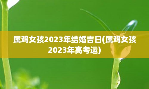 属鸡女孩2023年结婚吉日(属鸡女孩2023年高考运)