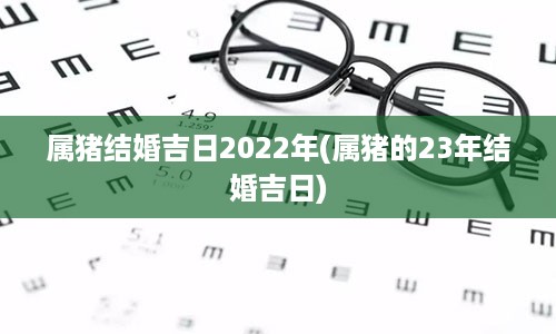 属猪结婚吉日2022年(属猪的23年结婚吉日)