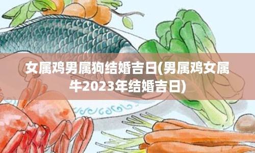 女属鸡男属狗结婚吉日(男属鸡女属牛2023年结婚吉日)