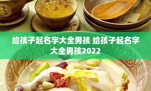 给孩子起名字大全男孩 给孩子起名字大全男孩2022