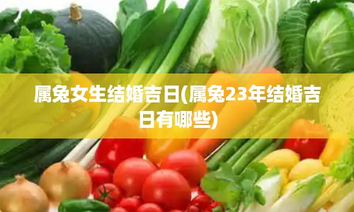 属兔女生结婚吉日(属兔23年结婚吉日有哪些)