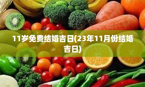 11岁免费结婚吉日(23年11月份结婚吉日)