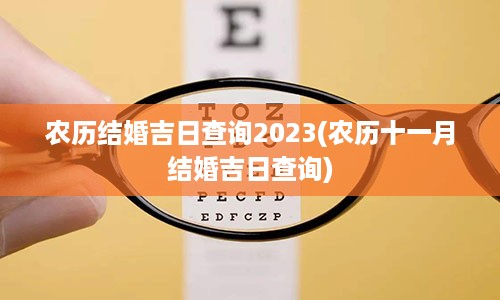 农历结婚吉日查询2023(农历十一月结婚吉日查询)