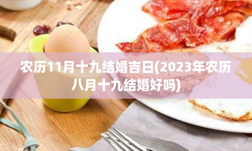 农历11月十九结婚吉日(2023年农历八月十九结婚好吗)